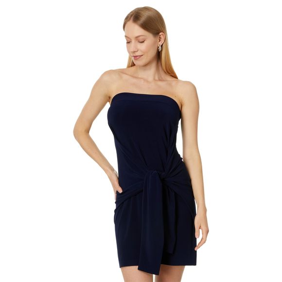 Norma Kamali Women's Strapless All in One Mini Dress, True Navy, X-Small - Picture 1 of 1